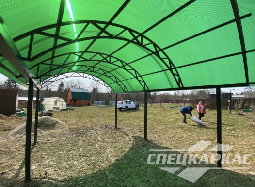 Арочный навес из поликарбоната для машины №38 1445