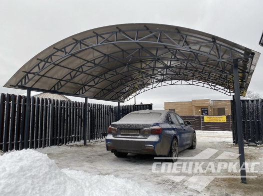 Прочный и просторный навес из поликарбоната для двух автомобилей 7х7 №51 1571