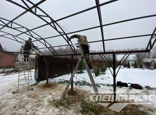 Навес для машины с декоративными раскосами №59 1647