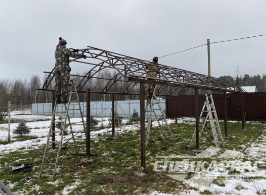 Навес из поликарбоната арочного типа №58 1638