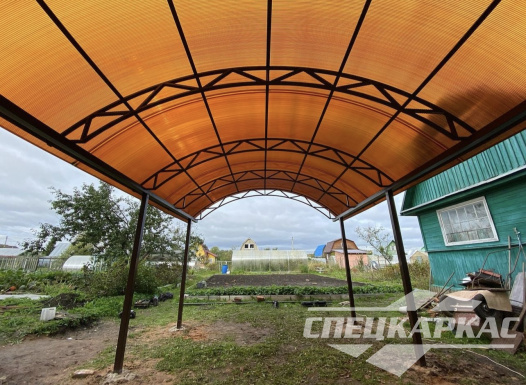 Простой навес для машины из поликарбоната №90 1961