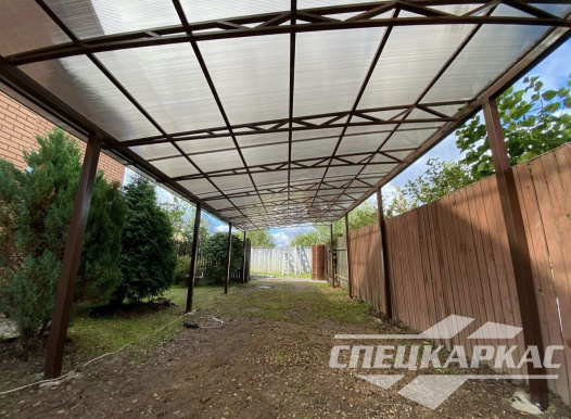 Односкатный навес для автомобилей (скат от соседа) №91 1973