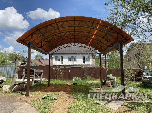 Металлический навес из поликарбоната для зоны отдыха №27 1330