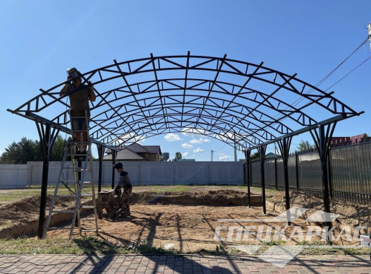 Арочный навес из поликарбоната для автомобилей №10 1166