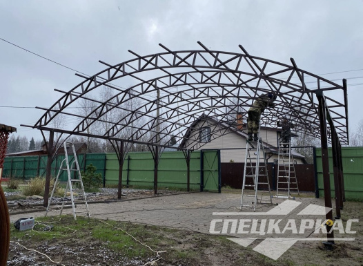 Навес для парковки двух автомобилей №78 1837