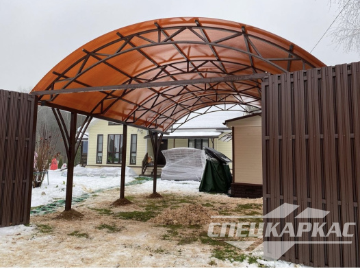 Навес для машины с декоративными раскосами №59 1652