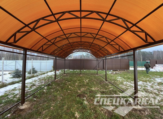 Навес из поликарбоната арочного типа №58 1642