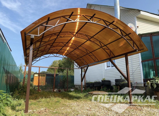 Навес из поликарбоната для одного автомобиля №89 1951