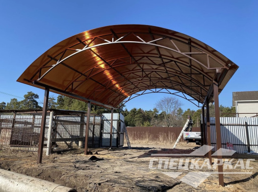 Классический арочный навес для одной машины №40 1465