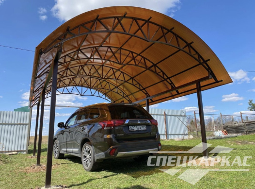 Арочный навес из поликарбоната для автомобиля №3 1101