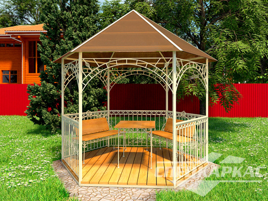 Беседка из поликарбоната №16 - фото 384