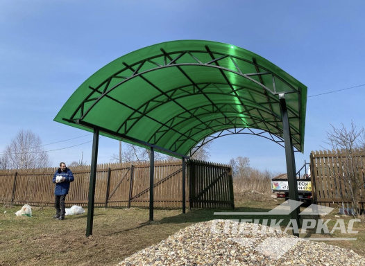 Арочный навес из поликарбоната для машины №38 1447