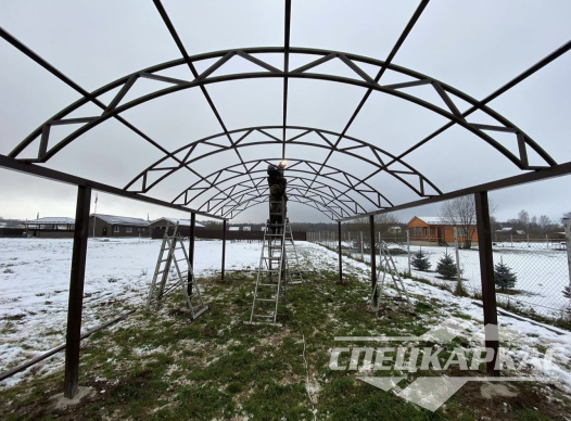 Навес из поликарбоната арочного типа №58 1637