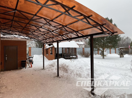 Навес из поликарбоната к дому | Навес над входом №8 1152