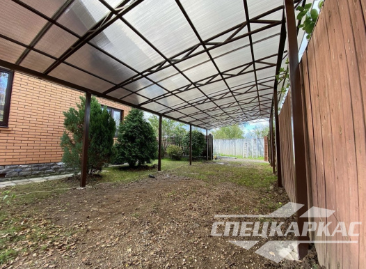 Односкатный навес для автомобилей (скат от соседа) №91 1972