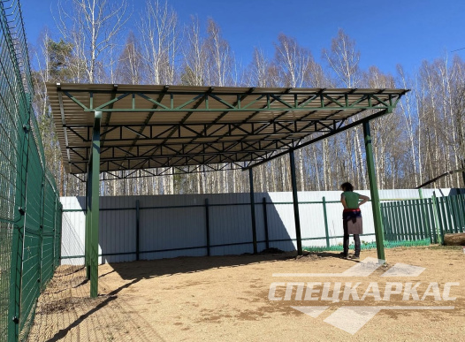 Односкатный навес из профнастила для автомобиля №37 1439