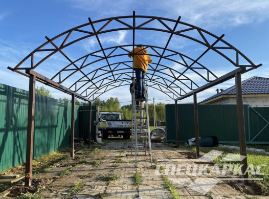 Навес для одной машины на дачу №26 1322
