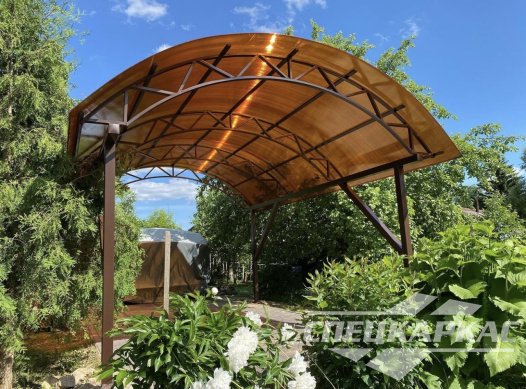 Навес из поликарбоната для зоны барбекю №21 1275