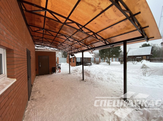 Навес из поликарбоната к дому | Навес над входом №8 1147