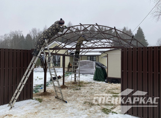 Навес для машины с декоративными раскосами №59 1649