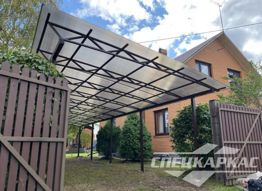 Односкатный навес для автомобилей (скат от соседа) №91 1971