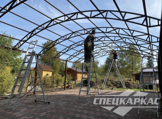 Навес на 4 машины из поликарбоната №87 1928