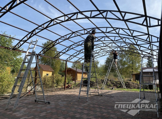 Навес на 4 машины из поликарбоната №87 4