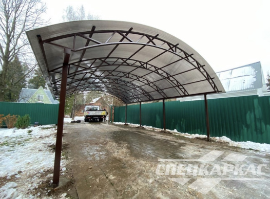 Металлический навес с поликарбонатом №61 1673