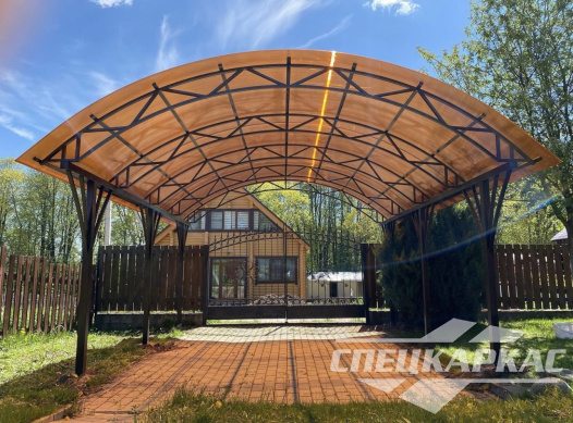 Арочный навес из поликарбоната для автомобиля №1 1085