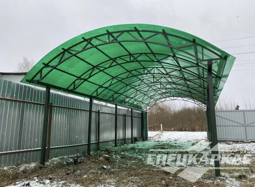 Навес для парковки двух автомобилей друг за другом №62 1675