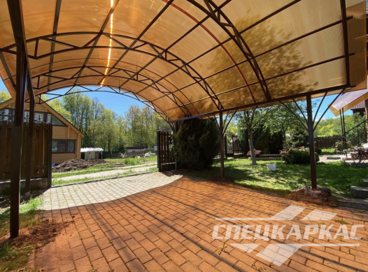 Арочный навес из поликарбоната для автомобиля №1 1090