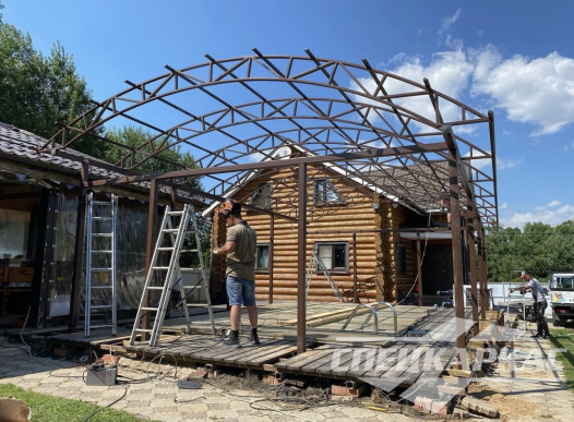 Навес из поликарбоната для бассейна №12 1186