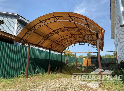 Навес из поликарбоната для одного автомобиля №89 1945