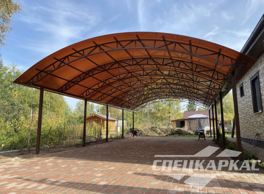 Навес на 4 машины из поликарбоната №87 1930