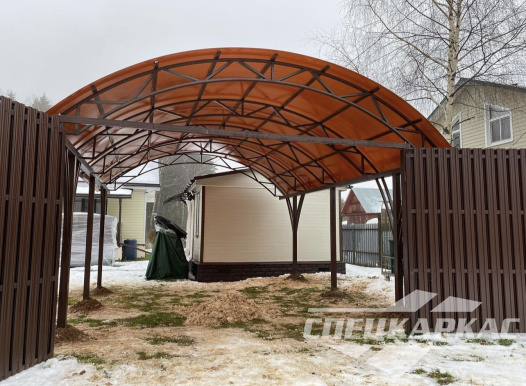 Навес для машины с декоративными раскосами №59 1651