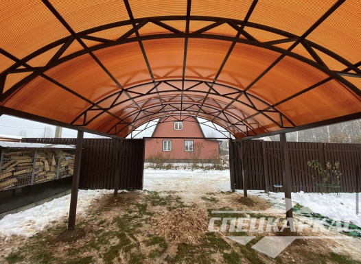 Навес для машины с декоративными раскосами №59 1645