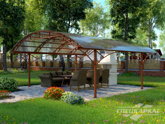 Беседка из поликарбоната №14 - фото 1