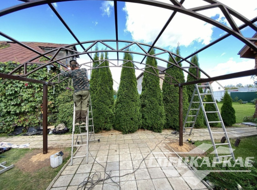 Навес из поликарбоната для дачи №93 1989