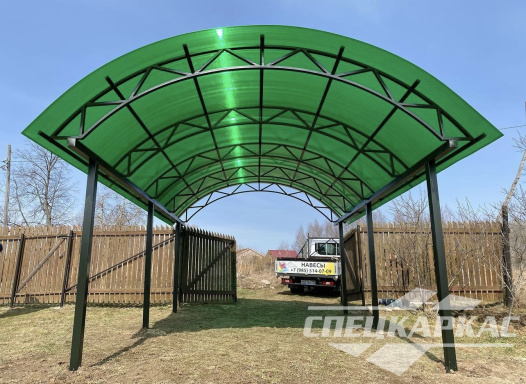 Арочный навес из поликарбоната для машины №38 1440