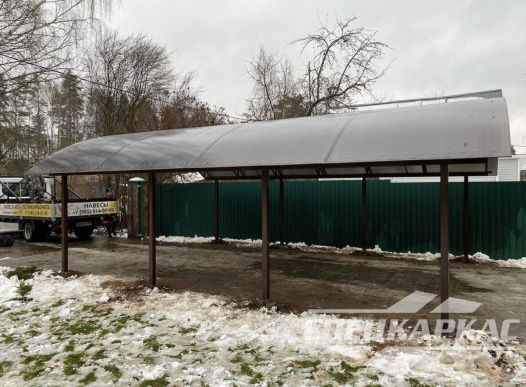 Металлический навес с поликарбонатом №61 1674